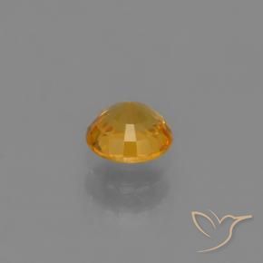 Sapphire Gemstone in 5 mm (calibrated) Size for Sale, Sapphire Stone in Dark Orange-Gold Color