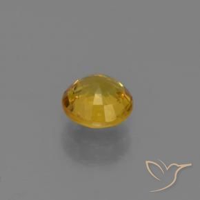 Sapphire Gemstone in 5.3 mm Size for Sale, Sapphire Stone in Apricot Orange Color