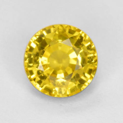 Medium Yellow Sapphire Gem - 0.7ct Round Facet (ID: 453109)