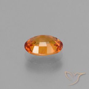 Sapphire Gemstone in 8 x 6 mm (calibrated) Size for Sale, Sapphire Stone in Deep Orange Color