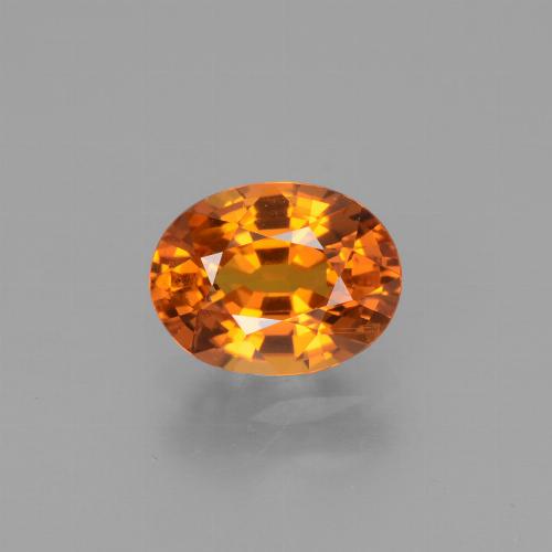 Medium-Dark Orange Сапфир Камень - 1.8ct Фасетный Овал (ID: 453114)