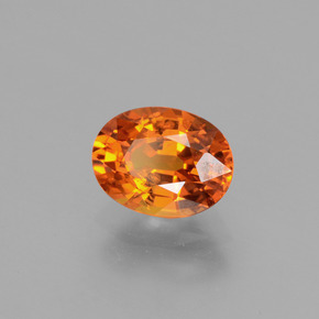 1.83 ct Orange Sapphire Stone, Natural Sapphire in Oval Facet Shape for Sale