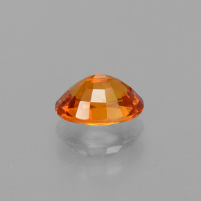 Sapphire Gemstone in 8 x 6 mm (calibrated) Size for Sale, Sapphire Stone in Amber Orange Color