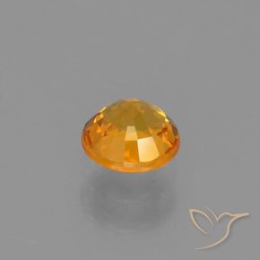 Sapphire Gemstone in 5 mm (calibrated) Size for Sale, Sapphire Stone in Apricot Orange Color