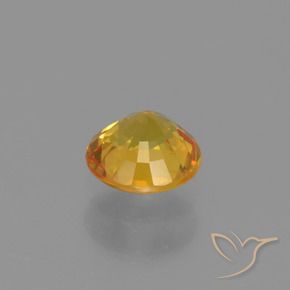 Sapphire Gemstone in 5 mm (calibrated) Size for Sale, Sapphire Stone in Golden Color