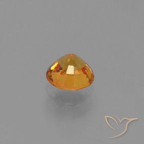 Sapphire Gemstone in 5 mm (calibrated) Size for Sale, Sapphire Stone in Intense Orange Color