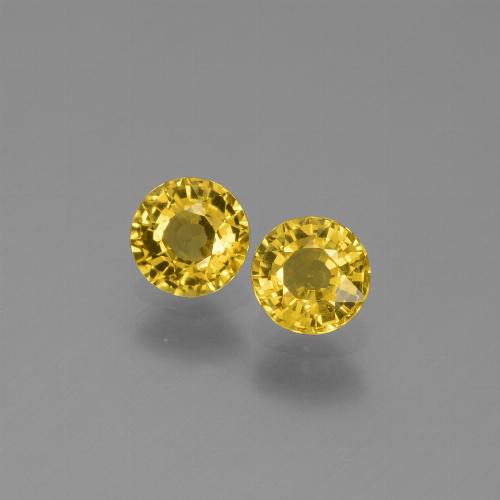 Medium Yellow Sapphire Gem - 0.6ct Round Facet (ID: 453194)