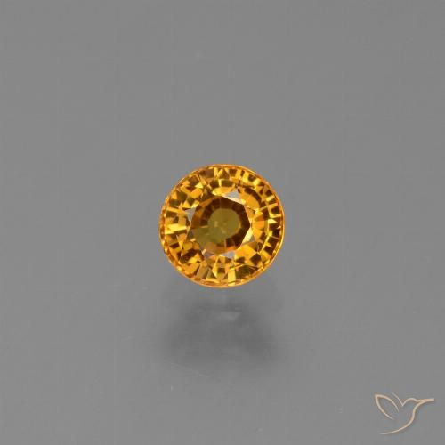 Naranja albaricoque Zafiro Gema - 0.8ct Faceta Redonda (ID: 453231)