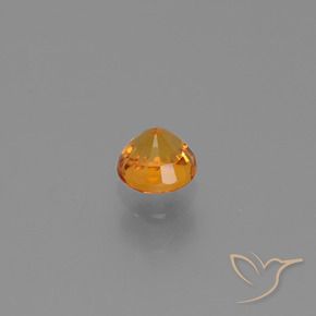 Sapphire Gemstone in 4.8 mm Size for Sale, Sapphire Stone in Intense Orange Color
