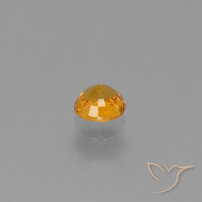 Sapphire Gemstone in 4.8 mm Size for Sale, Sapphire Stone in Apricot Orange Color