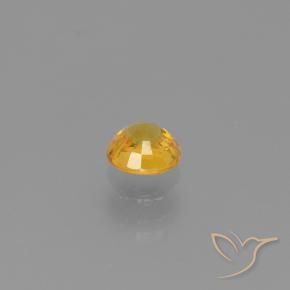 Sapphire Gemstone in 5 mm (calibrated) Size for Sale, Sapphire Stone in Dark Golden Color