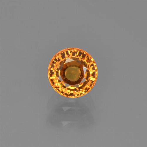 Naranja albaricoque Zafiro Gema - 0.8ct Faceta Redonda (ID: 453268)