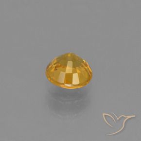 Sapphire Gemstone in 5 mm (calibrated) Size for Sale, Sapphire Stone in Dark Golden Color