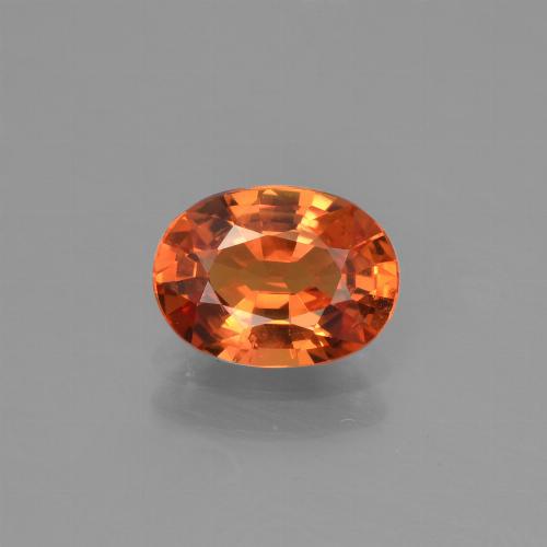 Amber Orange Saphir Edelstein - 1.5ct Oval facettiert (ID: 453279)