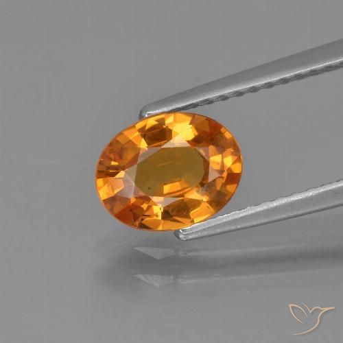 1.32ct Natural Deep Orange Sapphire, Oval, VS-SI