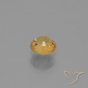 Sapphire Gemstone in 5 mm (calibrated) Size for Sale, Sapphire Stone in Medium Orange Color