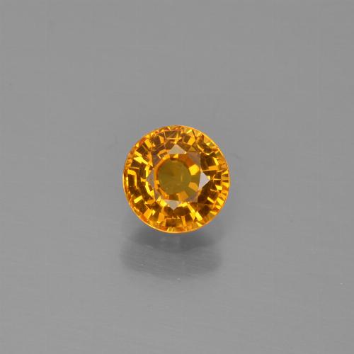 Dark Orange Saphir Edelstein - 0.6ct Rund Facettenschliff (ID: 453312)