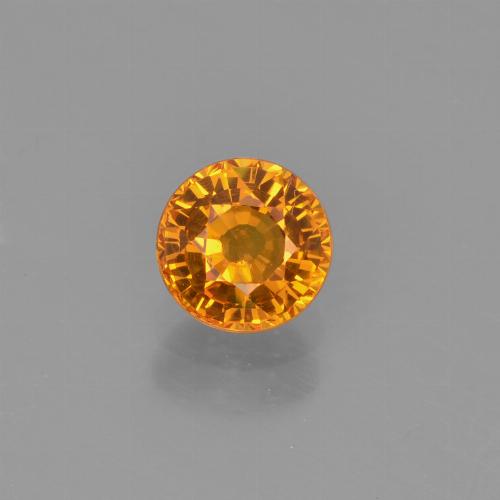 Naranja medio Zafiro Gema - 0.7ct Faceta Redonda (ID: 453330)