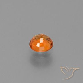 Sapphire Gemstone in 5 mm (calibrated) Size for Sale, Sapphire Stone in Bright Orange Color