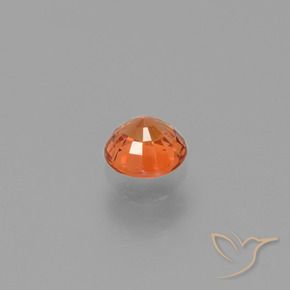 Sapphire Gemstone in 5 mm (calibrated) Size for Sale, Sapphire Stone in Medium Orange Color
