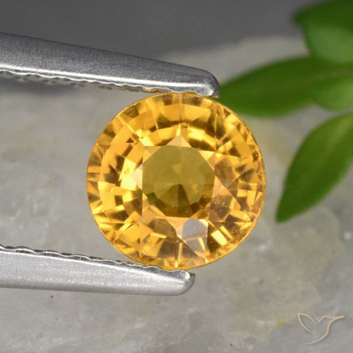 0.83ct Natural Dark Golden Sapphire, Round, VVS