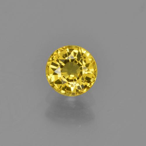 Amarillo medio Zafiro Gema - 0.7ct Faceta Redonda (ID: 453384)