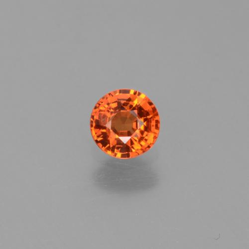Medium Orange Saphir Edelstein - 0.6ct Rund Facettenschliff (ID: 453406)