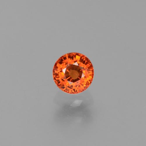 Medium Orange Sapphire Gem - 0.8ct Round Facet (ID: 453408)