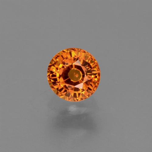 Naranja oscuro Zafiro Gema - 0.6ct Faceta Redonda (ID: 453427)
