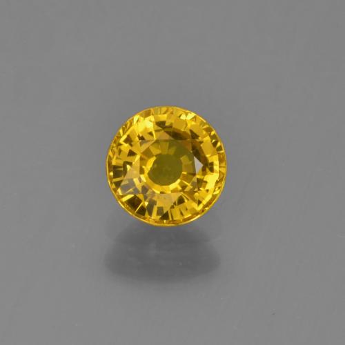 Honey Yellow Сапфир Камень - 0.7ct Круглая Фасетная Огранка (ID: 453437)