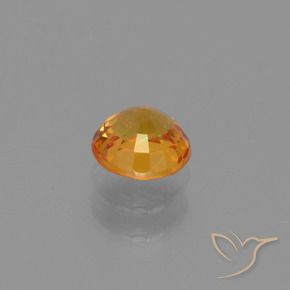Sapphire Gemstone in 5 mm (calibrated) Size for Sale, Sapphire Stone in Medium Orange Color