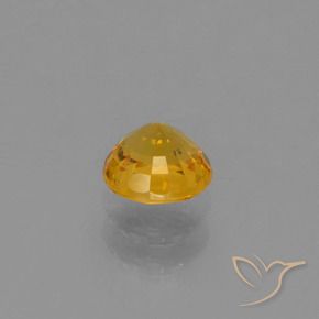 Sapphire Gemstone in 5 mm (calibrated) Size for Sale, Sapphire Stone in Dark Golden Color
