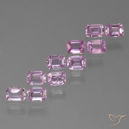 Púrpura-violeta rosáceo claro Zafiro Gema - 0.3ct Corte octagonal (ID: 453627)