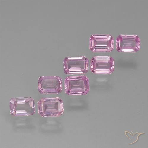 Rosado púrpura real muy claro Zafiro Gema - 0.3ct Corte octagonal (ID: 453687)