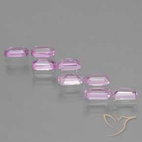 Sapphire Gemstones in 4.8 x 2.9 mm Size for Sale, Sapphire Stones in Cherry Pink Color