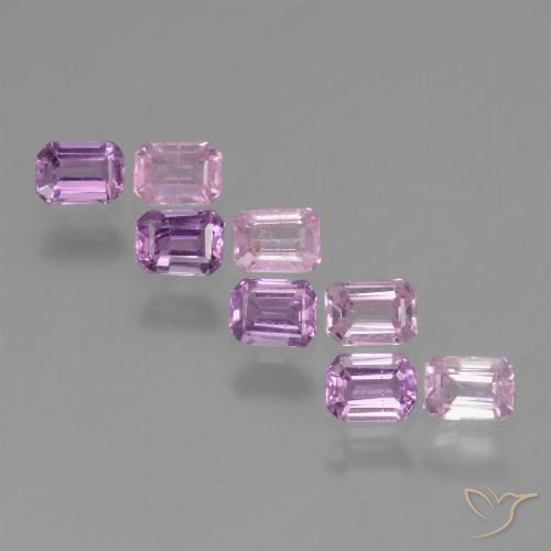 Medium Pinkish Purple Saphir Edelstein - 0.3ct Octagon Stufenschliff (ID: 453692)