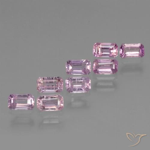 Rosado-púrpura claro Zafiro Gema - 0.4ct Corte octagonal (ID: 453693)