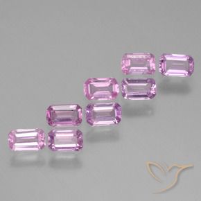 2.44 ctw Purple Sapphire Stones, Natural Sapphire in Octagon Step Cut Shape for Sale
