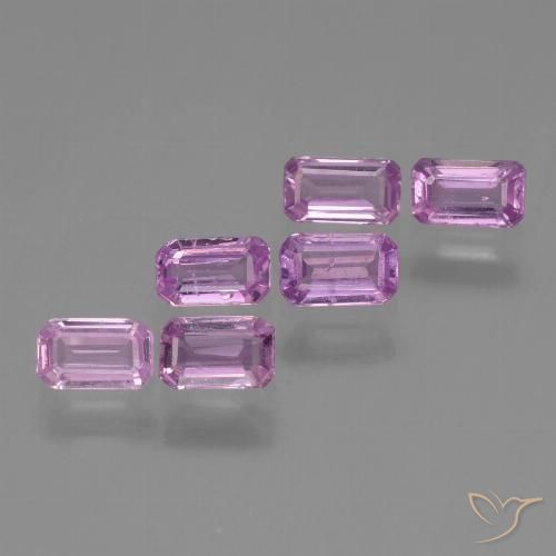 Púrpura rosado Zafiro Gema - 0.3ct Corte octagonal (ID: 453843)