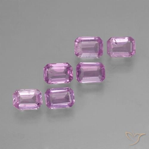 Pinkish Purple Sapphire Gem - 0.2ct Octagon Step Cut (ID: 453847)