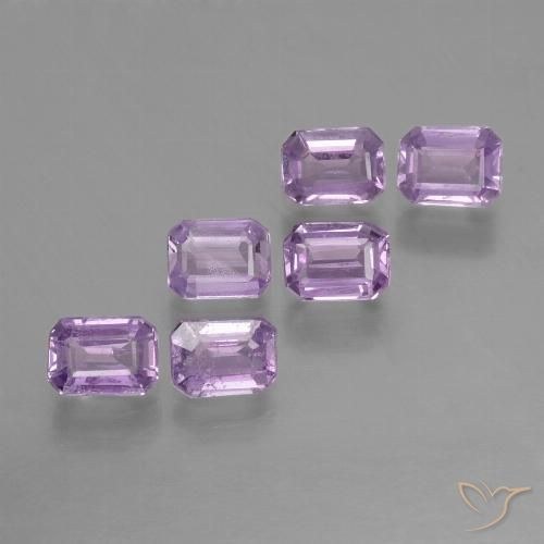 Rosaig-lila Saphir Edelstein - 0.3ct Octagon Stufenschliff (ID: 453851)