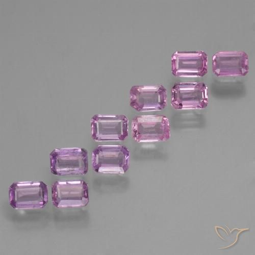 Púrpura rosáceo medio Zafiro Gema - 0.2ct Corte octagonal (ID: 453867)