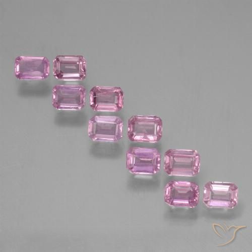 Royal Purple Pink Сапфир Камень - 0.3ct Восьмиугольная ступенчатая огранка (ID: 453870)