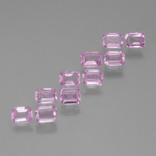 Rose clair Saphir gemme - 0.2ct Octogone taillé en degrés (ID: 453871)