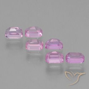 Sapphire Gemstones in 4 x 3 mm (calibrated) Size for Sale, Sapphire Stones in Light Royal Purple Pink Color