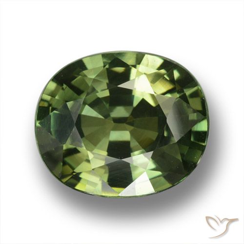 4.54 ct Loose Green Sapphire, 10.8 x 9.1 mm Oval Cut From Madagascar, Photo A