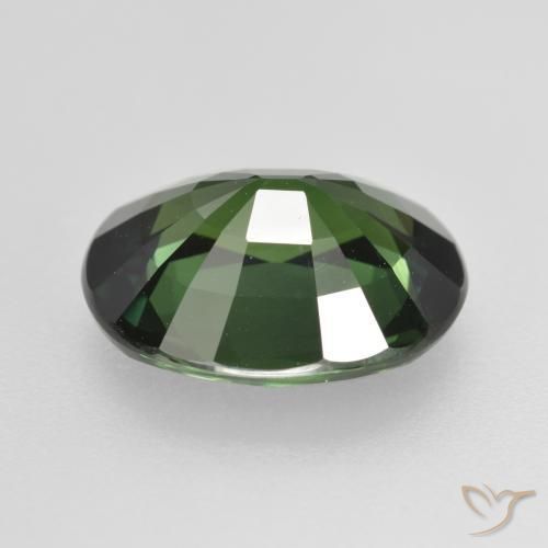 Sapphire Gemstone in 11 x 9 mm (calibrated) Size for Sale, Sapphire Stone in Dark Green Color