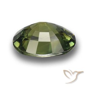 Sapphire Gemstone in 10 x 8 mm (calibrated) Size for Sale, Sapphire Stone in Medium-Dark Green Color