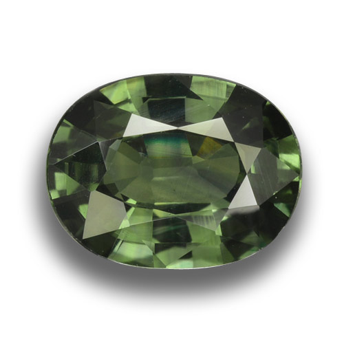 Verde bosque Zafiro Gema - 3.2ct Forma ovalada (ID: 458451)