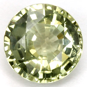 1.06 ct Green Sapphire Gemstone, Sapphire Gem in Round Facet Shape for Sale.